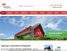 Tablet Screenshot of penzionandula.cz